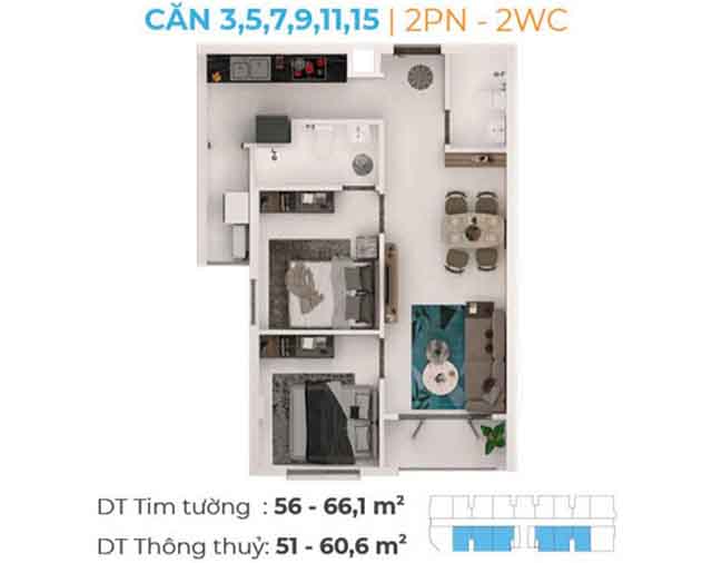 ban can ho 2 phong ngu block b du an thanh binh residence